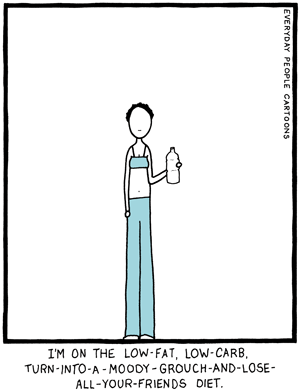 comic about nutrition, dieting and changing moods