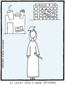 A comic about graduating and the job market.