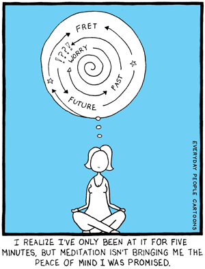 Difficulty Meditating Comic by Everyday People Cartoons