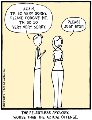 apology, apologizing comic saying sorry