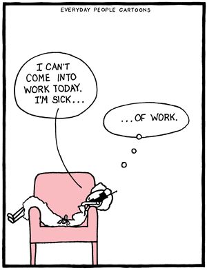 Sick Days comic, day off