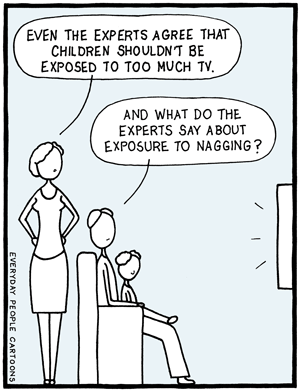 comic about parents nagging couple
