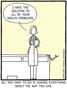 A comic about taking care of your health and cartoons for doctors, medical practitioners.