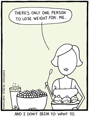 comic about dieting, losing weight, over eating, junk food