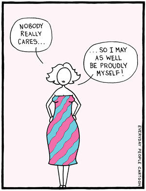 comic about being yourself and myself, self-esteem