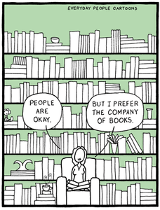 A comic about people who love books, and being a library person. comic about readers