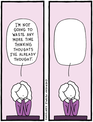 A comic about mindfulness, thinking and head space.