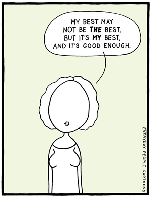 A comic about positive self-talk.