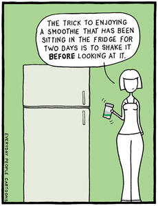smoothie, healthy eating comic - cartoon