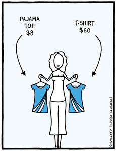 A comic about labelling clothing.
