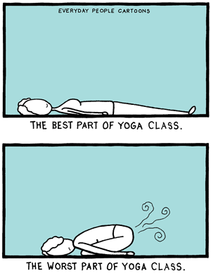 Yoga Class comic, and mindfulness.