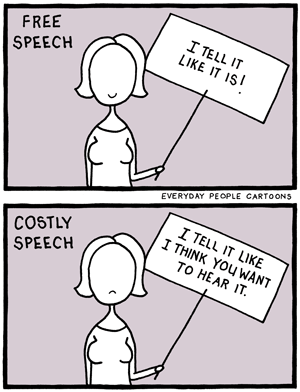 A comic about telling people what you think they want to hear.