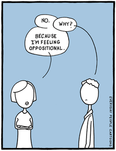 oppositional characteristic comic cartoon