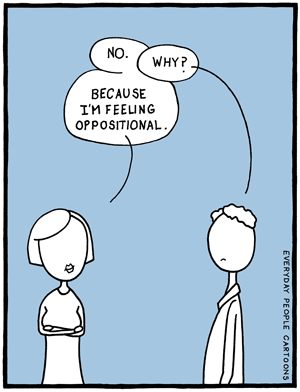 oppositional characteristic comic cartoon