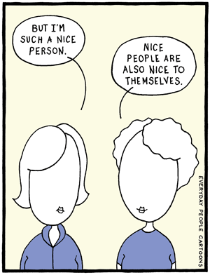 nice to self comic - cartoon, self-care